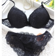 Women Sexy French Lace Embroidered Bra Set Push Up Bra and Panty set