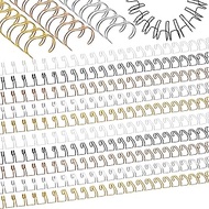 100 Pcs Metal Double Loop Binding Wires 5/8 Bulk Cinch Binding Wires Double Spiral Ring Coil 5 Color