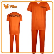 In stock   Orange Prison Inmate Costume Set, Halloween Prisoner Cosplay Outfit for Cosplay & Stage P