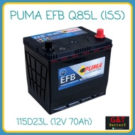 PUMA EFB Q85L (115D23L) แบตเตอรี่รถยนต์ 70Ah รองรับระบบ ISS แบตแห้ง แบตเก๋ง SUV MPV ใช้ใส่รถไถจอนเดี