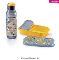 tupperware garden bee design bottle and lunch box set  ( Whimsical Garden Set )  - black