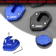 Aluminum Motorcycle Side Stand Pad Enlargement Plate Kickstand Extension For CFMOTO NK400 NK650 400G