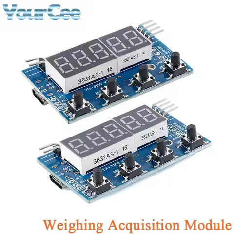 2pcs/1pc Load Cell AD Weight Pressure Sensor Module HX710 LED Display 24 bit Weighing Instrument Ele