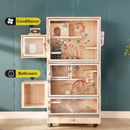 【Shishi】Chinchilla Cage Solid Wood Hamster Cage With Air Conditioning Hamster Villa Cage Large Space Hamster Cabinet