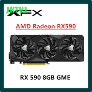 JKTYJ Xfx Rx 590 8Gb GDDR5 Grafische Kaarten Gpu Radeon Amd Radeon RX590 Gme 580 8Gb Amd Videokaart 