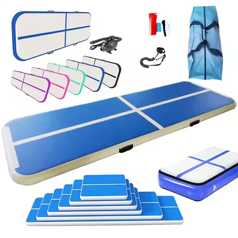 2026 2m–6m Inflatable Air Track Mat Professional Gymnastics Tumbling Cushion 10cm