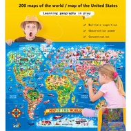 200 puzzle World Map puzzle United States Map puzzle Adult Jigsaw Puzzle Children's Puzzle Jigsaw Ea
