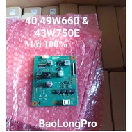 New board for TV model 40W660E 49W660E 43W750E 32W610F 32W610G, brand new, 100% genuine