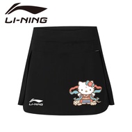 Li Ning Table Tennis Skirts 2024 New Badminton Short Skirt Women's a Line Sports Tennis Skirt