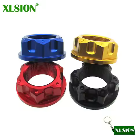 Aluminum M22 x 1mm Steering Stem Nut For Honda CRF50 XR50 KLX110 KX65 KX85 DRZ110 RM85 TTR50 TTR110 