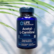 60% OFF ราคา SALE โปรดอ่าน Exp: 12/23 อะเซทิล-แอล-คาร์นิทีน  Acetyl-L-Carnitine 500 mg 100 Vegetarian Capsules (Life Extension®)