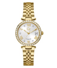Guess Collection-Gues Collecion - Swiss Mvt  P Yellow Gold PVD case wcrystals  bclt  Whit-Women-Watc