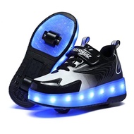 [Ready Stock] Heelys Shoes Roller Blades Kick Roller Shoes Men's and women's high-looking and shrink