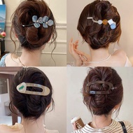 Hair Accessories-Fresh Sweet Flower Twist Clip Female 2025 New Accessories Back Head Flat Headdress 