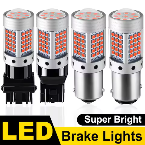 1157 P21W 7443 3157 LED Red Brake Light For Car, W21/5W P27/7W P21/5W BAY15D BA15S P21W LED Canbus B