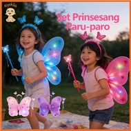 Keychild Fairy Wings Costume Set Fairy Costume Set Costume Party Kids Girls Butterfly Wings