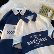 Unisex loose-fitting loose-fitting polo shirt - creation