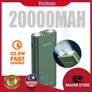 YOOBAO H2 / H2Q 20000mAh Power Bank With LED Torch Light Dual USB Outputs PD3.0 Power Bank 22.5W Qui