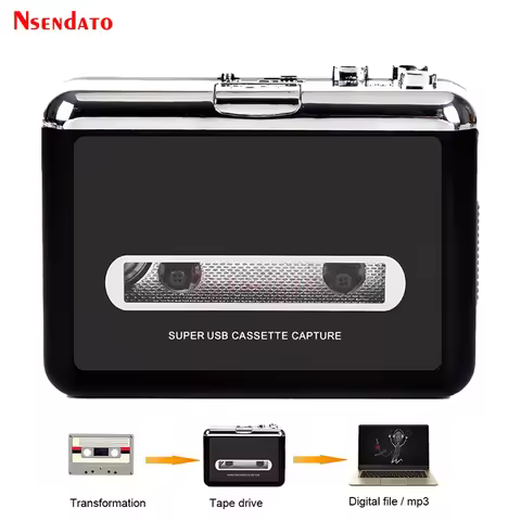 USB Cassette Music player Recorder Capture adapter Stero Cassette tape reproducto player convert to 