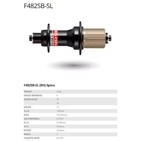 228g SL 24 28 32 Holes Novatec F482SB-SL road race bike J-hook alloy rear back hub V brake 130mm HG 
