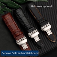 22/23/24mm Genuine Calf Leather Watchband Watch Band Strap for Tissot Watch T035627/617/407 Series Watch Band Butterfly buckle