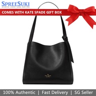 Kate Spade Handbag In Gift Box Knott Large Carryall Black # KM663