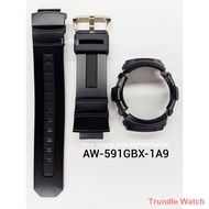 watch Aksesori ✱✵❡CASIO G-SHOCK BAND AND BEZEL AW590 AW591 AWGM100 AWGM101 100% ORIGINAL