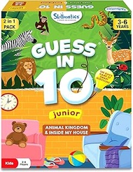 Skillmatics Card Game - Guess in 10 Junior Animals & Inside My House Combo, Quick Game of Smart Ques