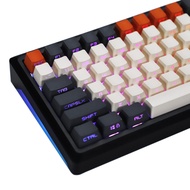 YMDK 133 Key Carbon PBT Double Shot Side-lit Shine Through Backlit keycaps OEM Profile for MX Mechan