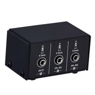 LYNEPAUAIO Audio Switcher 3.5mm 2 in 1 Out / A/B Switch Stereo Splitter Box with No Distortion Jack 