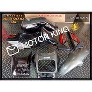 Cover Set OEM Yamaha RXZ MILI ENERGY ( Hitam Batman ) Sticker Tanam