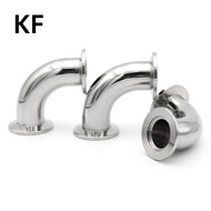 KF Vacuum 90° Elbow Pipe Fitting KF16 KF25 KF40 KF50 304 Stainless Steel Tri Clamp Flange Joint Tube