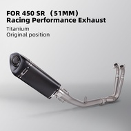 For CF 450SR Full Exhaust System 51mm Titanium alloy Motorcycle Exhaust Muffler Moto Escape 450sr Ex