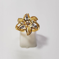 916 Gold Ring Flower Cincin Emas R11