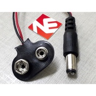 9V Battery Connector To DC Jack 9 Volt Arduino Raspberry Pi STM32 Microbit