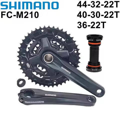 Shimano FC-MT210 Bike Crankset 44-32-22T 40-30-22T 36-22T 9 Speed MTB Bicycle Crankset Chain Wheel M
