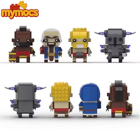 Mymocs MOC Game Royale Wars Action Figures Bricks Head Sets PEKKA Barbarians Hog Rider DIY Building 