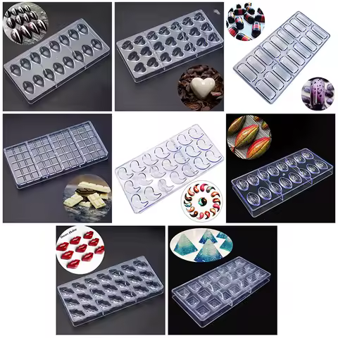 3D Chocolate Mold Polycarbonate Sphere Chocolate Mold Cake Mold Candy Fondant Mold Baking Tools Kitc