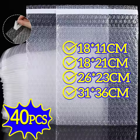 Transparent Bubble Mailers Self-sealing Plastic Shockproof Shipping Bag Self-adhesive Bubble Foam Pa
