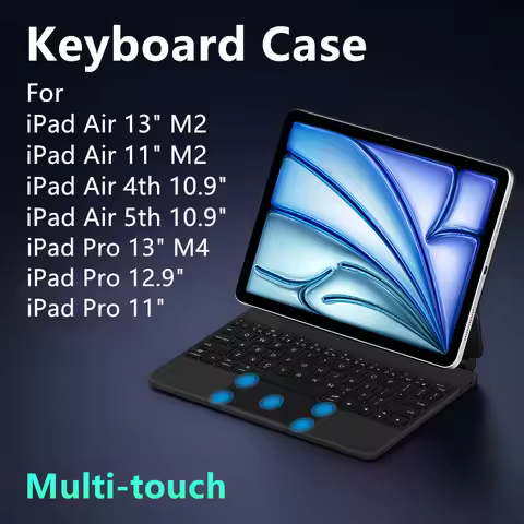 Magic Keyboard for iPad Air 11 Inch 13 M2 3rd Air 5th 4th 10.9" M4 Pro 11/12.9 6th Smart Cover Case 