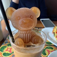小熊冰塊模具網紅制冰模具飲料咖啡奶茶慕斯卡通自制商用冰熊硅膠