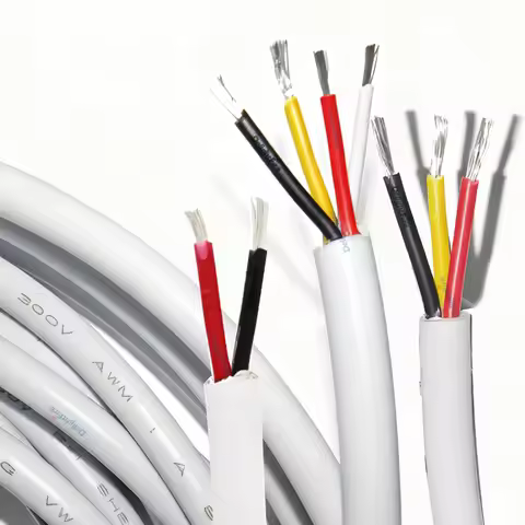White 2Core Wire 28 26 24 20 18 16 14 22AWG Sheathed Cable PVC Tinned Copper 3 4Core Electrical Wire