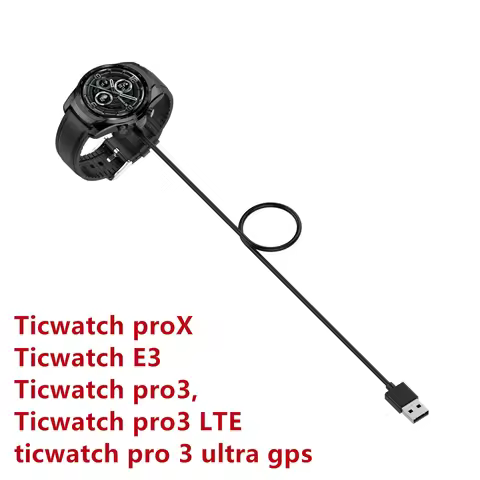 For Ticwatch Pro 5 Enduro Charger Adapter USB Charge Cable Cord Magnetic For Ticwatch proX /E3 /pro3