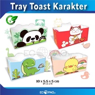 Box Tray Toast Bread/Bread Toast Box Toast Packaging (CUTE CHARACTERS)