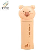 EduElite 5Pcs Capybara Stationery Assortment Set Pencil Case Ruler Eraser Correction Tape Pencil Sha