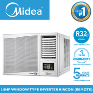 MIDEA 1HP / 1.0 HP Window Type Full Inverter Air Conditioner With Remote For Small Room 12-18 SQM / Aircon / Airconditioner NEW R32 Refrigerant Energy Efficient Environment Friendly FP-51ARA010HEIV-N4 (HIGHEST EER 13.0) Home Appliances on Sale