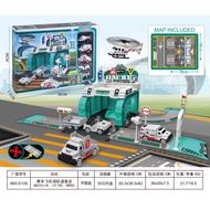 Six six zero racing car station model toy set (37 pieces) - 4484 (660-S108)