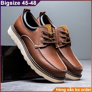 Flat-soled leather shoes, large-sized loafers for men with big feet 29-30cm. Big size leather shoes 