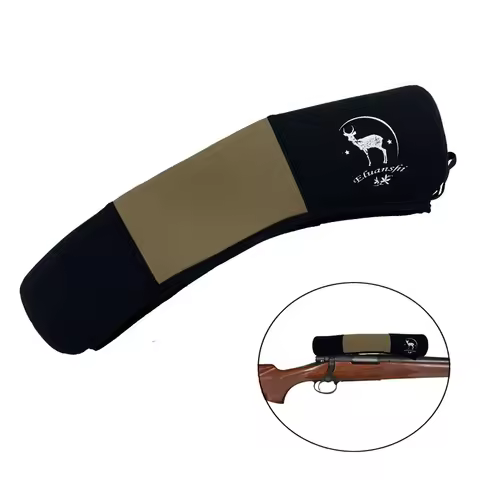 Neoprene Rifle Scope Cover Hunting Riflescope Optics Cover Military Pouch Black Color 33x6.5x4.5cm G
