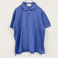 FRED PERRY短袖 polo 衫，帶刺繡標誌，藍色，古著。